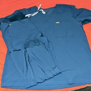 Figs large scrub joggers and Figs scrub top XL.